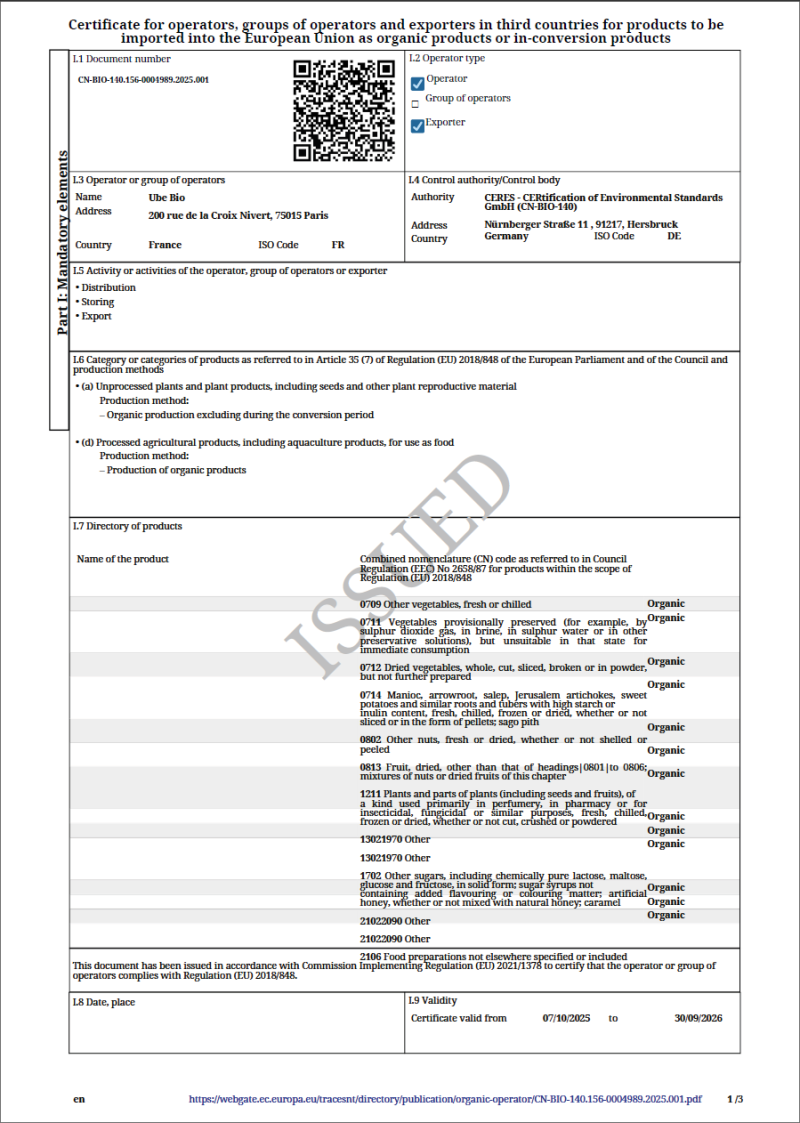 falsified certificate